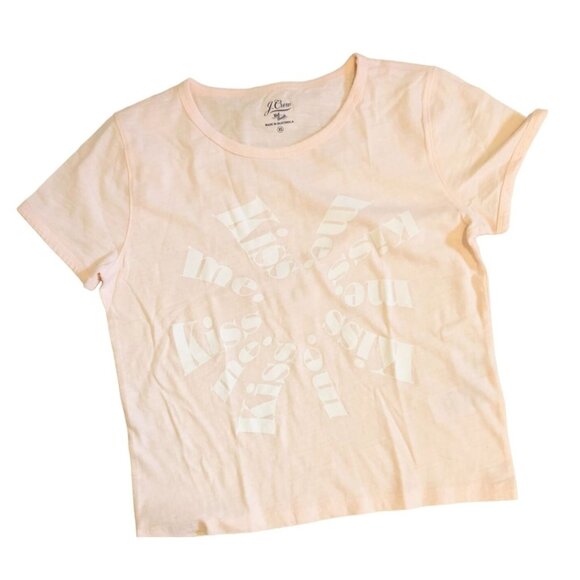 NWT - J.Crew "Kiss Me" Valentines Day crewneck t-shirt XS‎ - Picture 6 of 6